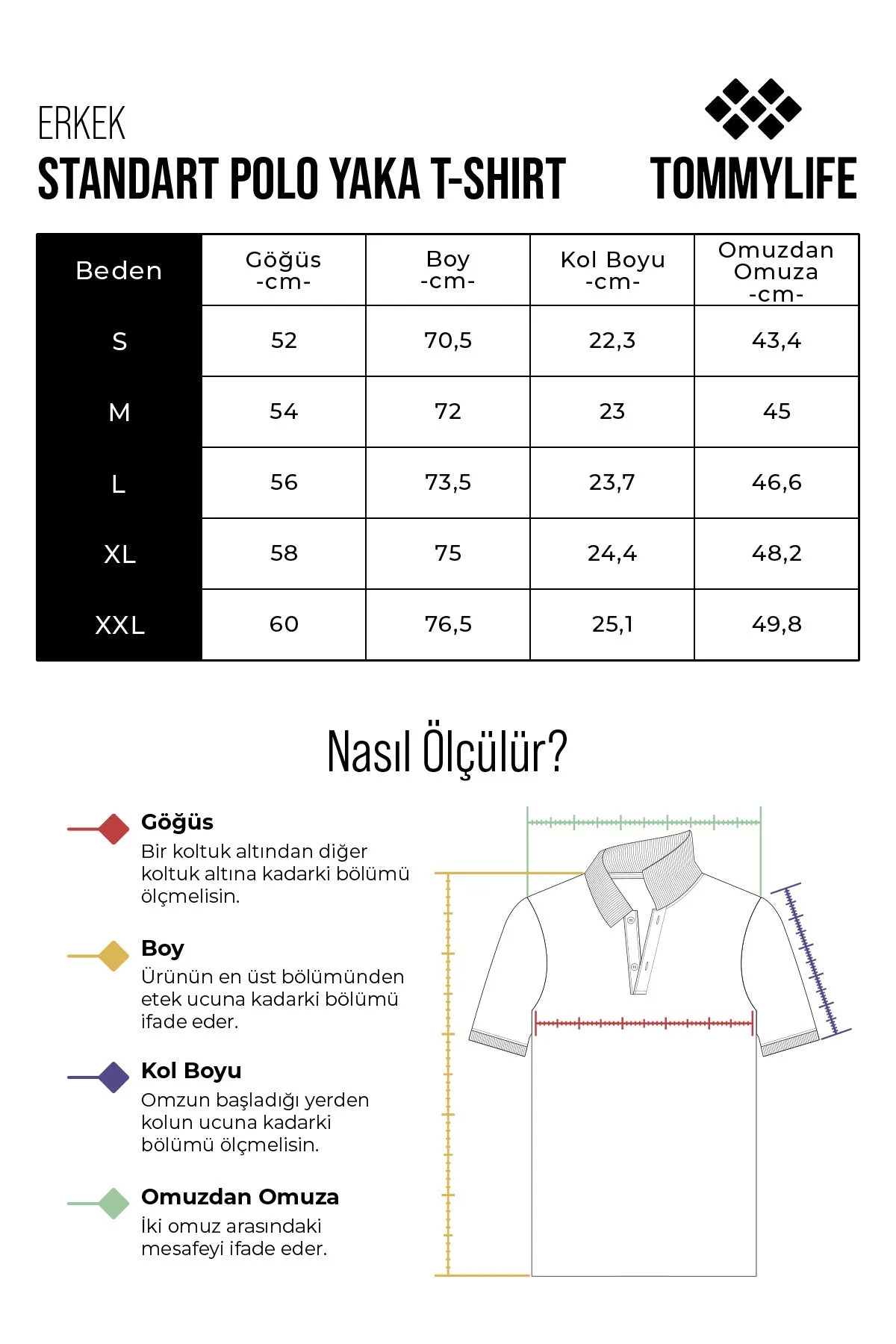 basic göğüs logolu standart kalip triko polo yaka erkek t-shirt - 87768