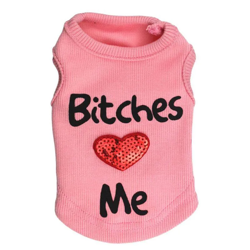 Bitches Love me Summer T-Shirts for French Bulldog (WS79)