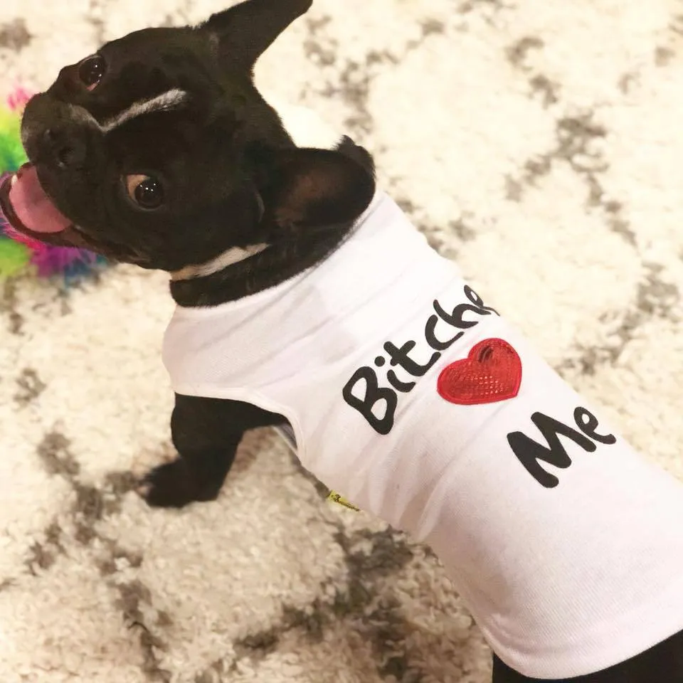 Bitches Love me Summer T-Shirts for French Bulldog (WS79)