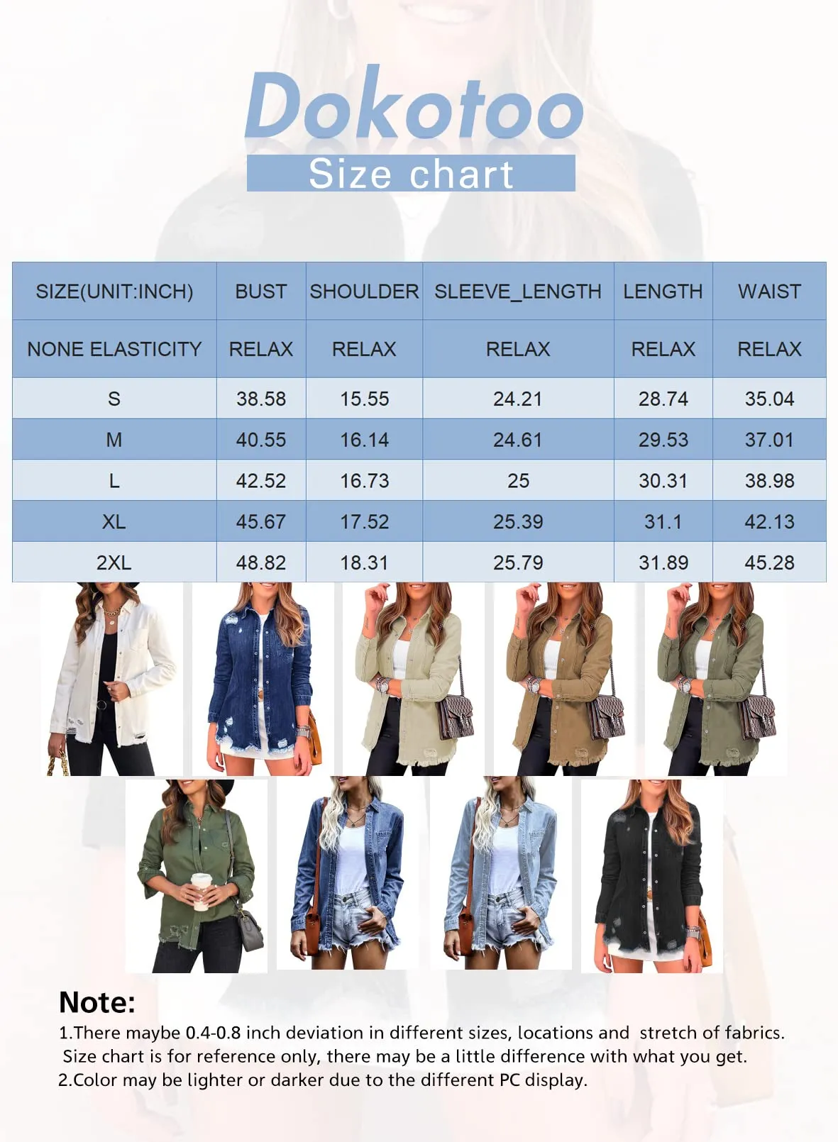 Brown Women's Oversized Denim Jacket Casual Long Boyfriend Distresse Jean Jacket Autumn Spring - Dokotoo