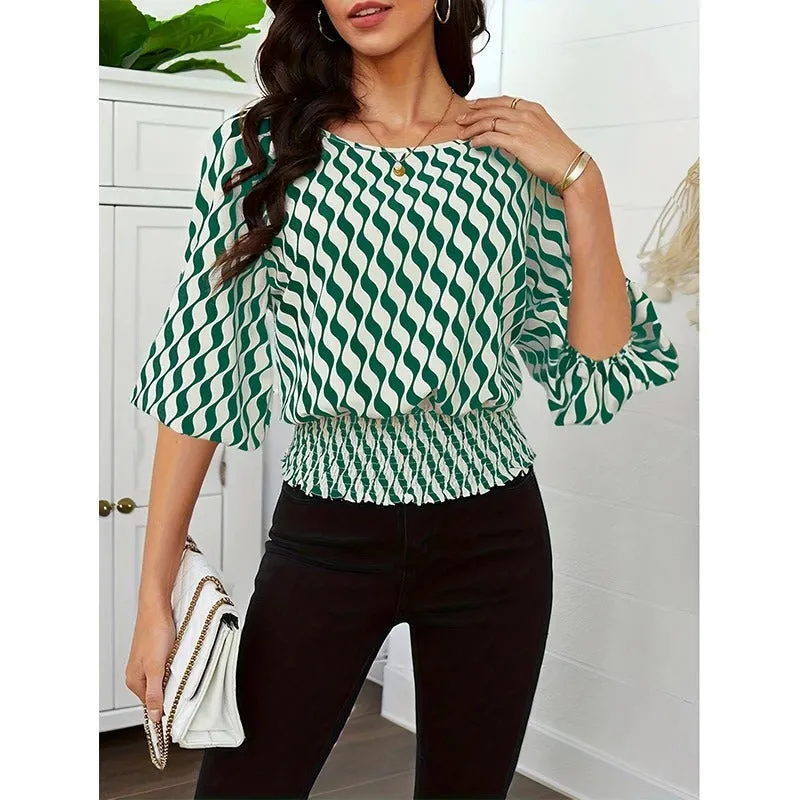 Chic Printed Blouse for Women