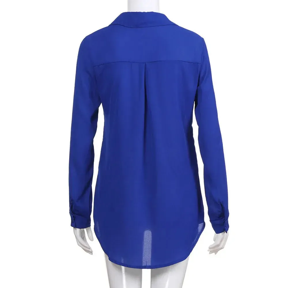 Chic Short Sleeve Button Blouse for Women