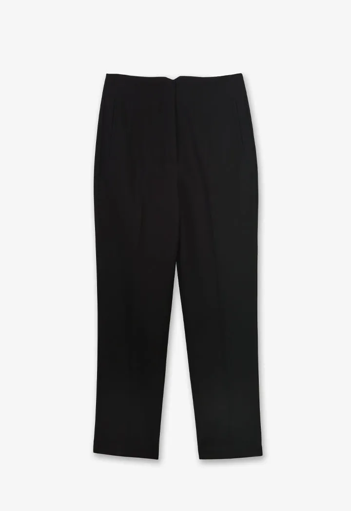 Choice Basic Straight Legs Trousers Black