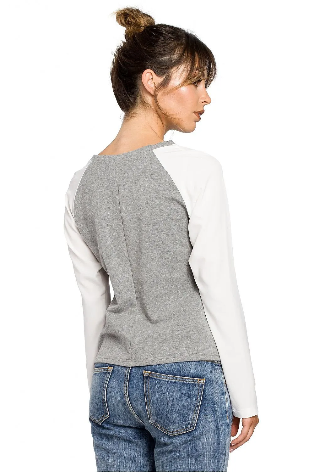 Effortlessly Chic Knit Sleeve Blouse for Stylish Elegance