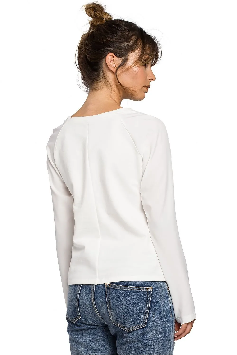 Effortlessly Chic Knit Sleeve Blouse for Stylish Elegance