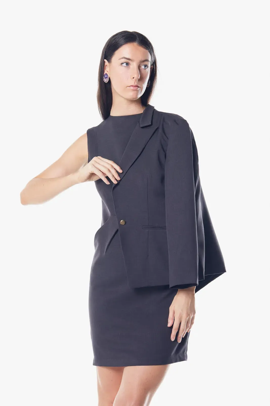 Elegant Charcoal Professional Blazer