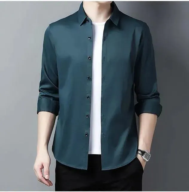 Gilan Plus Size Silk Shirts For Men