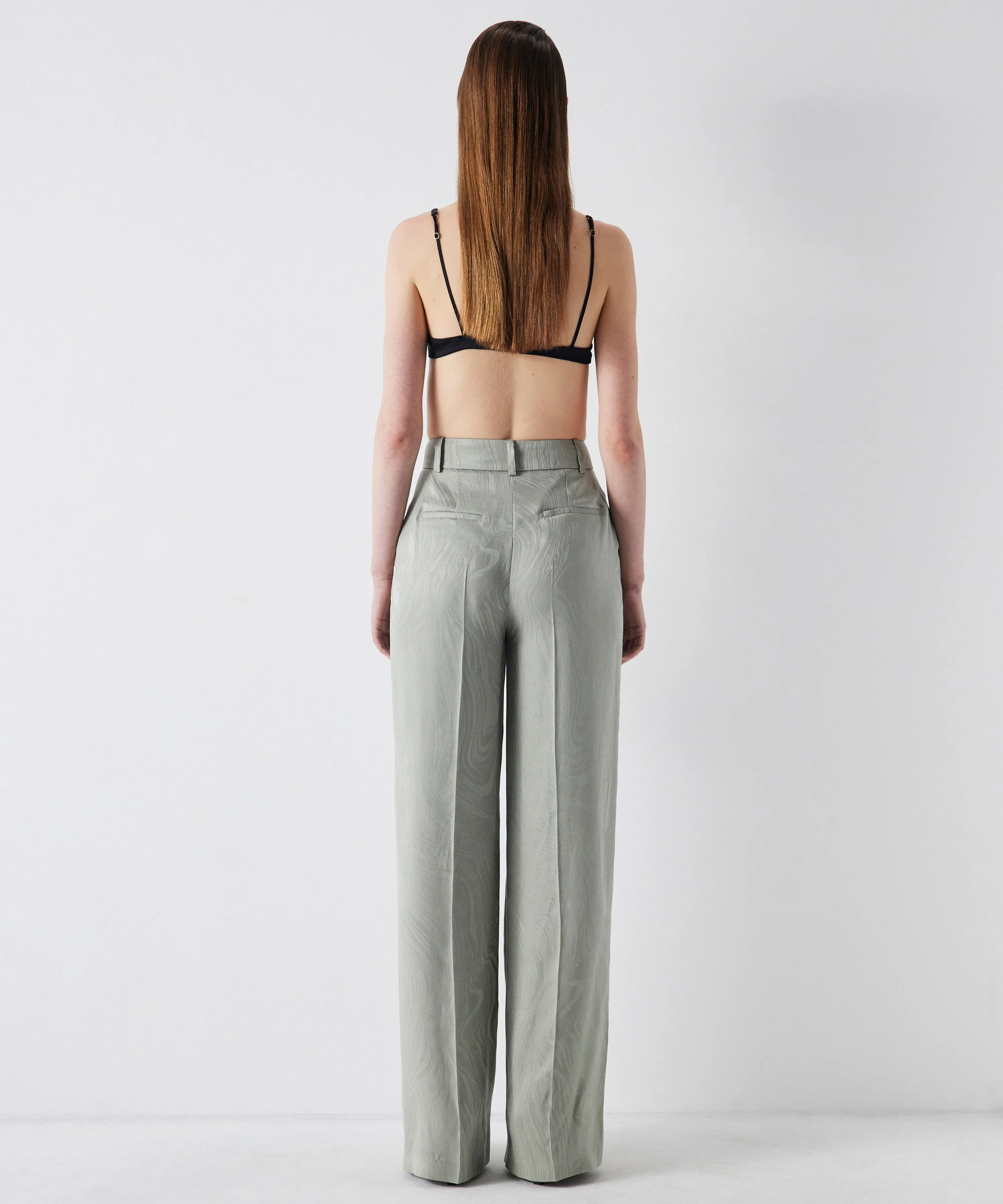 Ipekyol Jacquard Loose Trousers Light Green