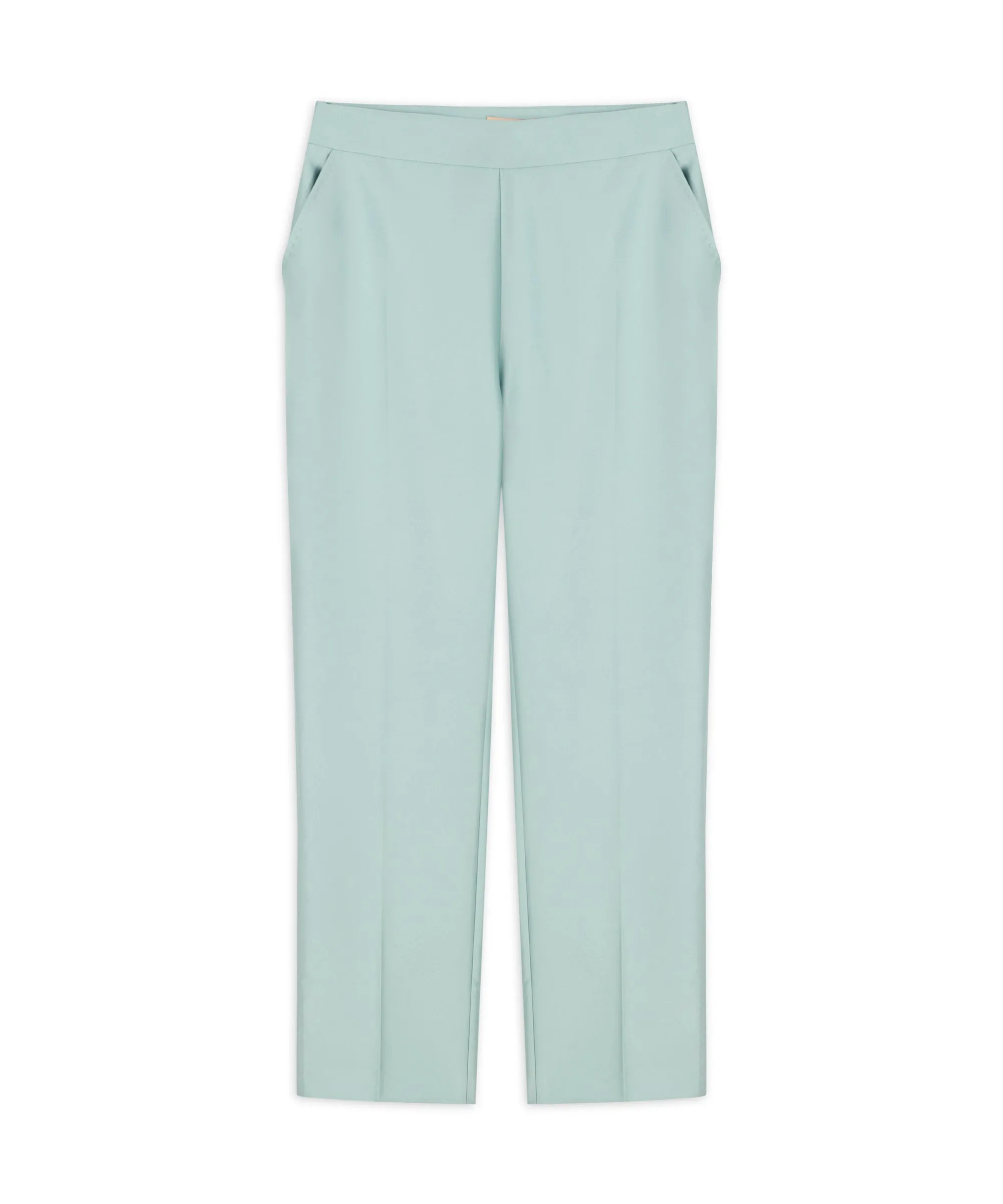 Machka Satin Duchess Cigarette Fit Trousers Light Green