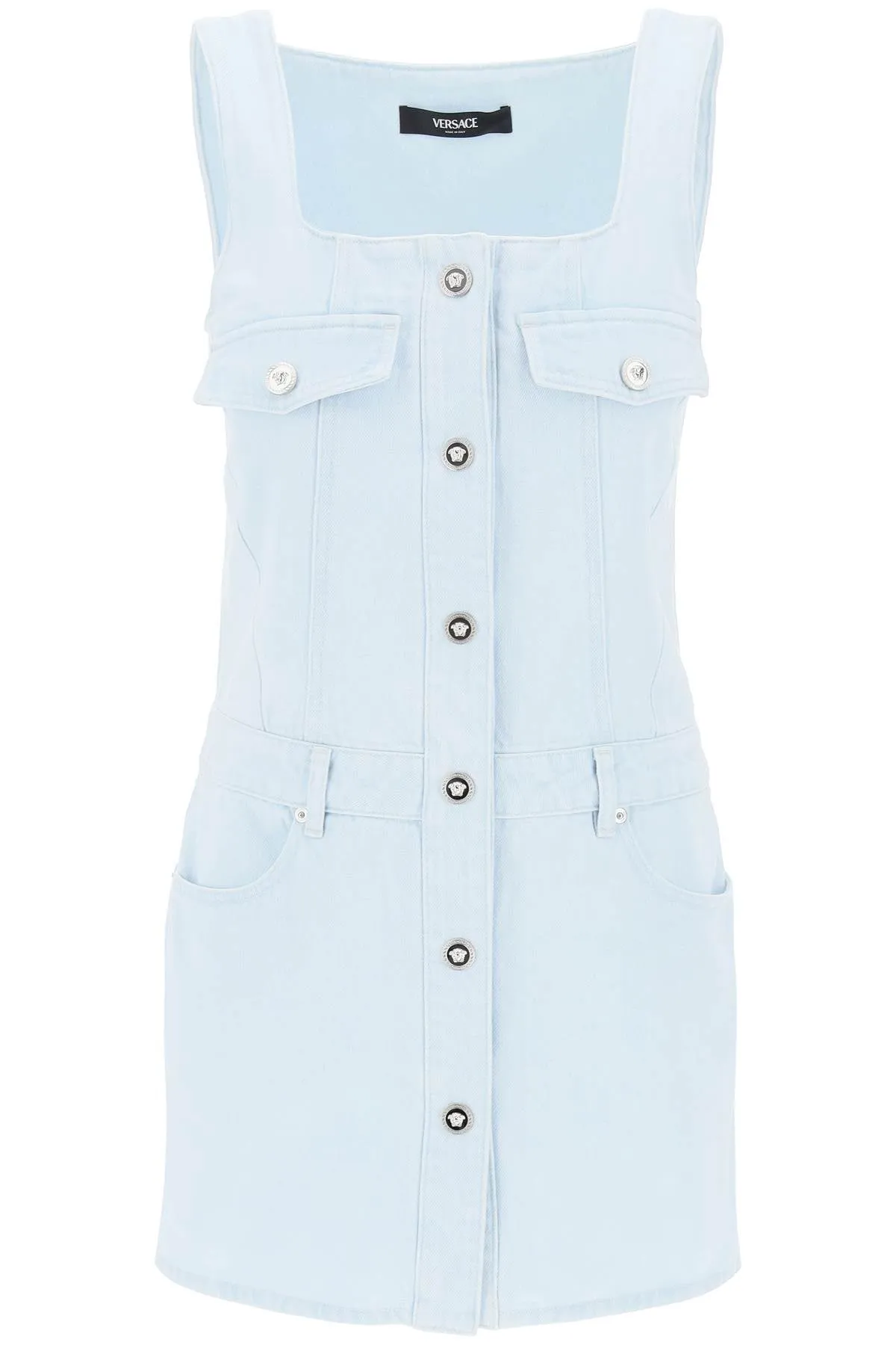 "medusa mini denim dress 1015044 1A10425 LIGHT BLUE ICE