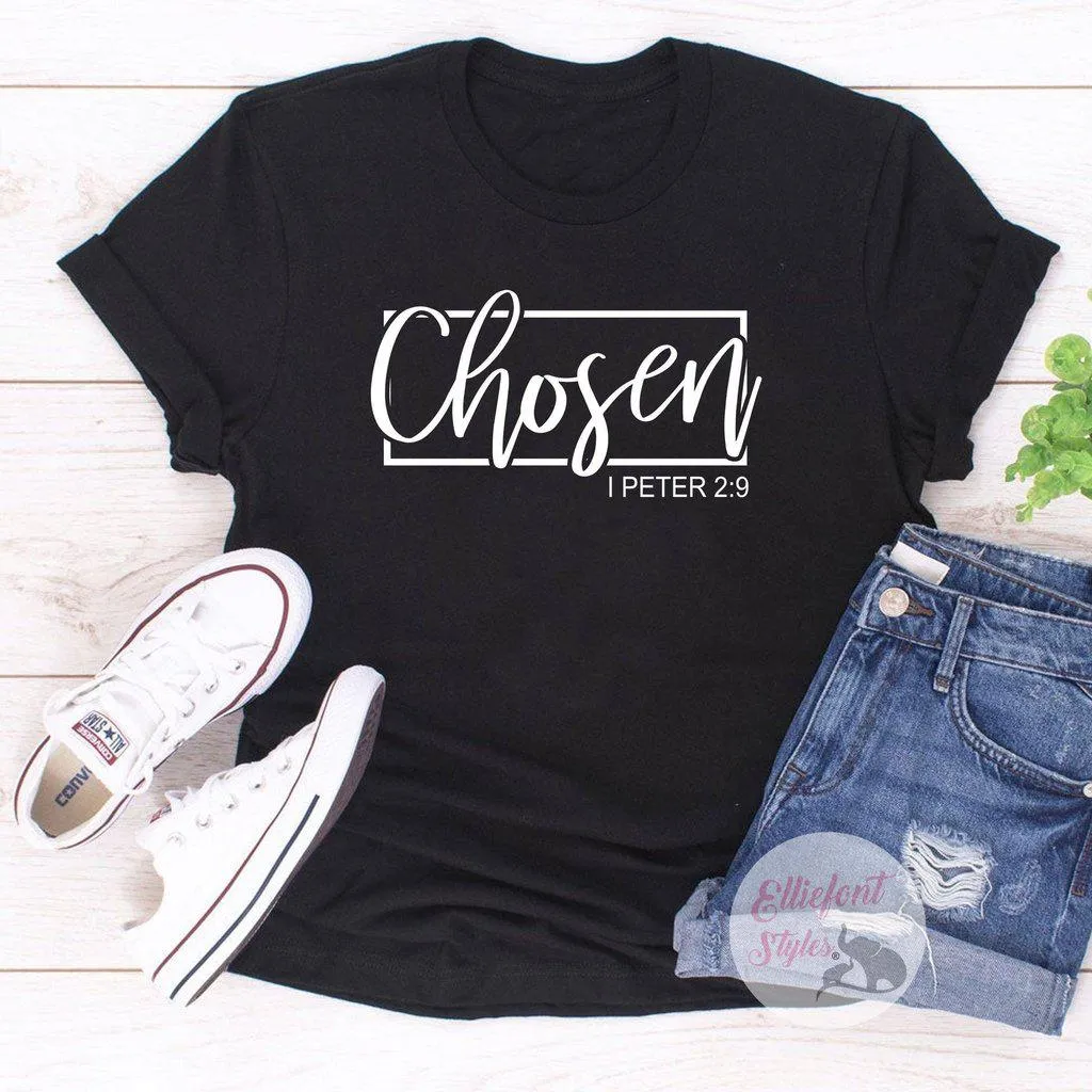 Religious Shirts Chosen Bible Verse Shirt 1 Peter 2:9