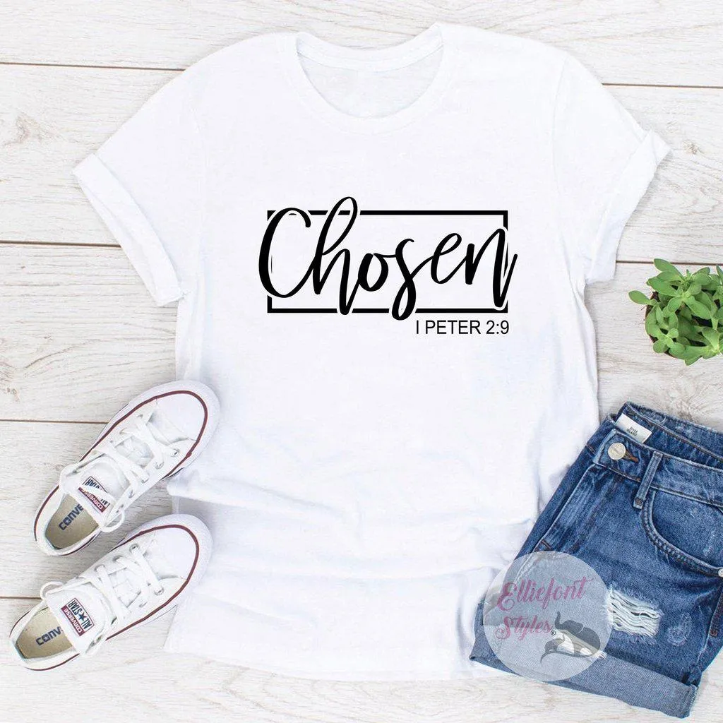 Religious Shirts Chosen Bible Verse Shirt 1 Peter 2:9