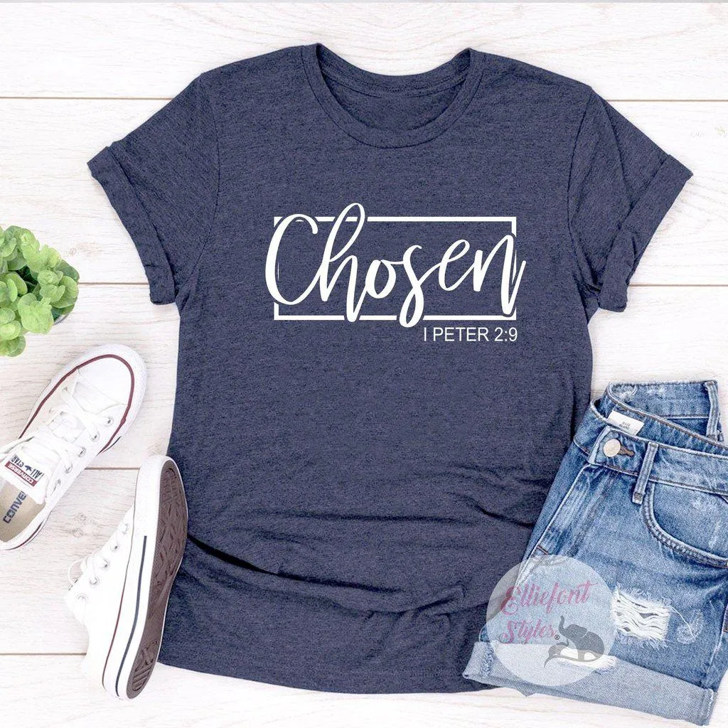 Religious Shirts Chosen Bible Verse Shirt 1 Peter 2:9