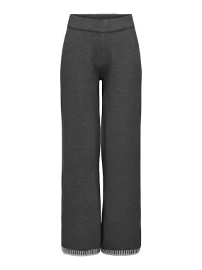 Silma Stitch Pant - Dark Grey Melange