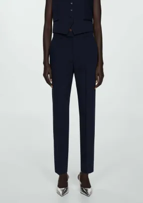 Straight suit trousers - Navy