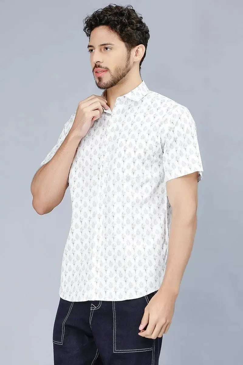 Stylish Printed Cotton Shirt For Men