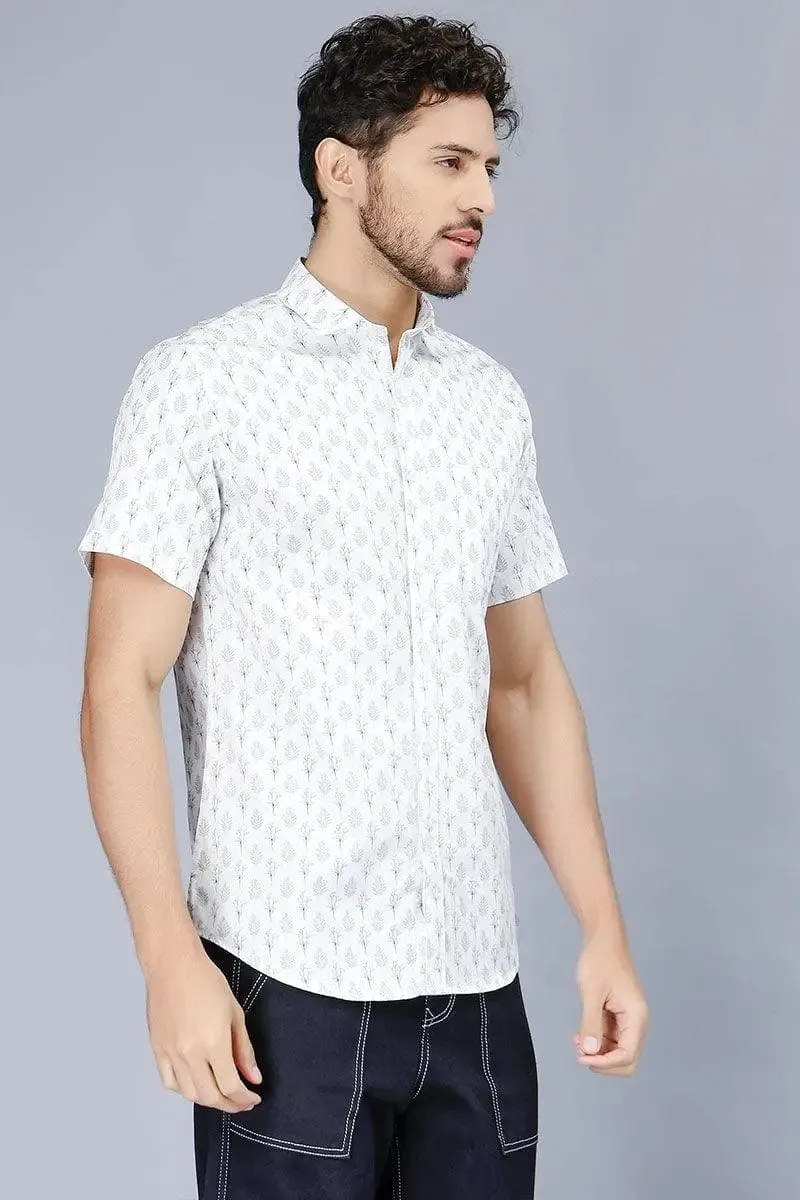 Stylish Printed Cotton Shirt For Men