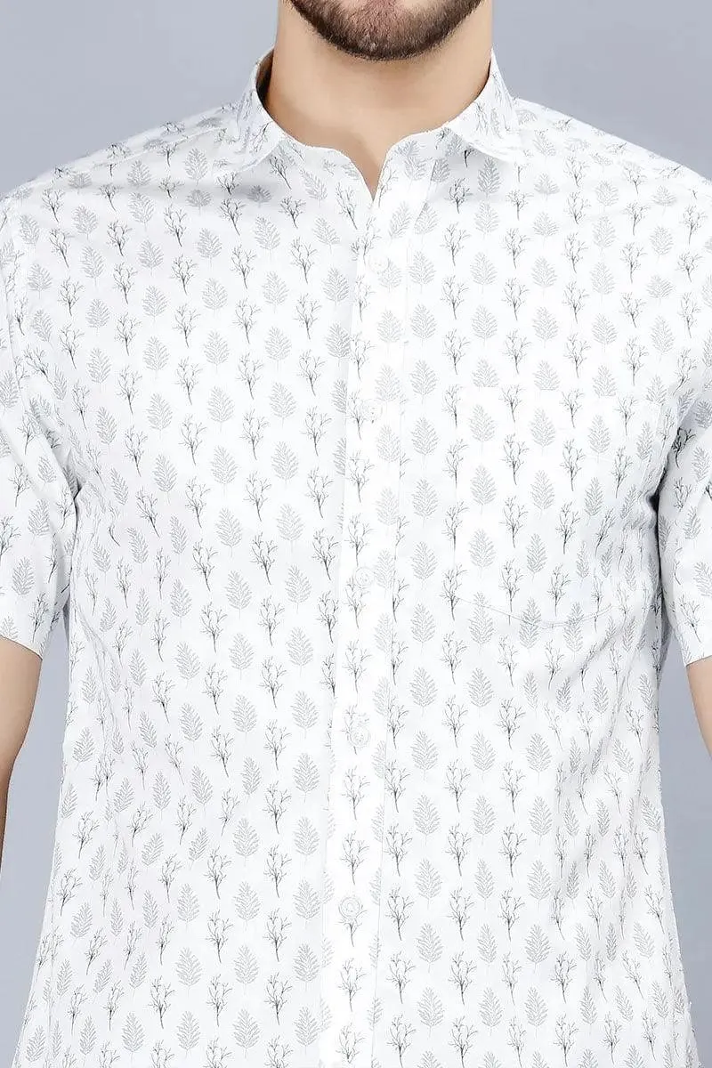 Stylish Printed Cotton Shirt For Men