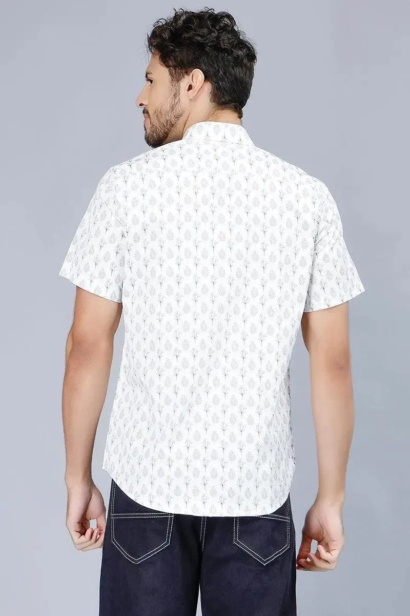 Stylish Printed Cotton Shirt For Men