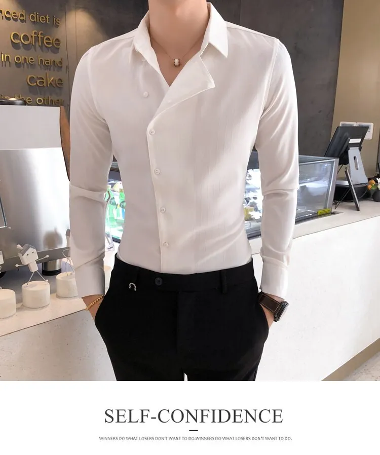 Stylish Slim Fit Men Long Sleeve Shirts