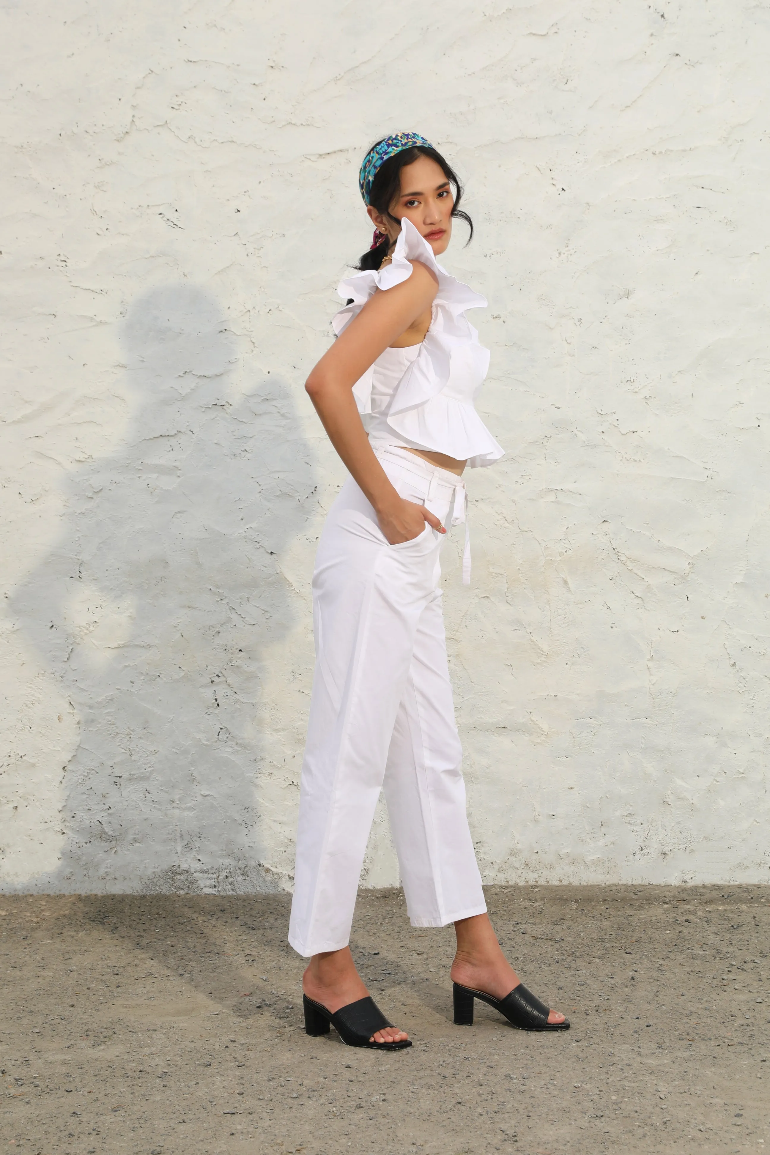 White Cotton Enchantress Trousers Only