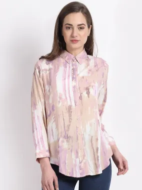 Women Collared Viscose Printed Shirt