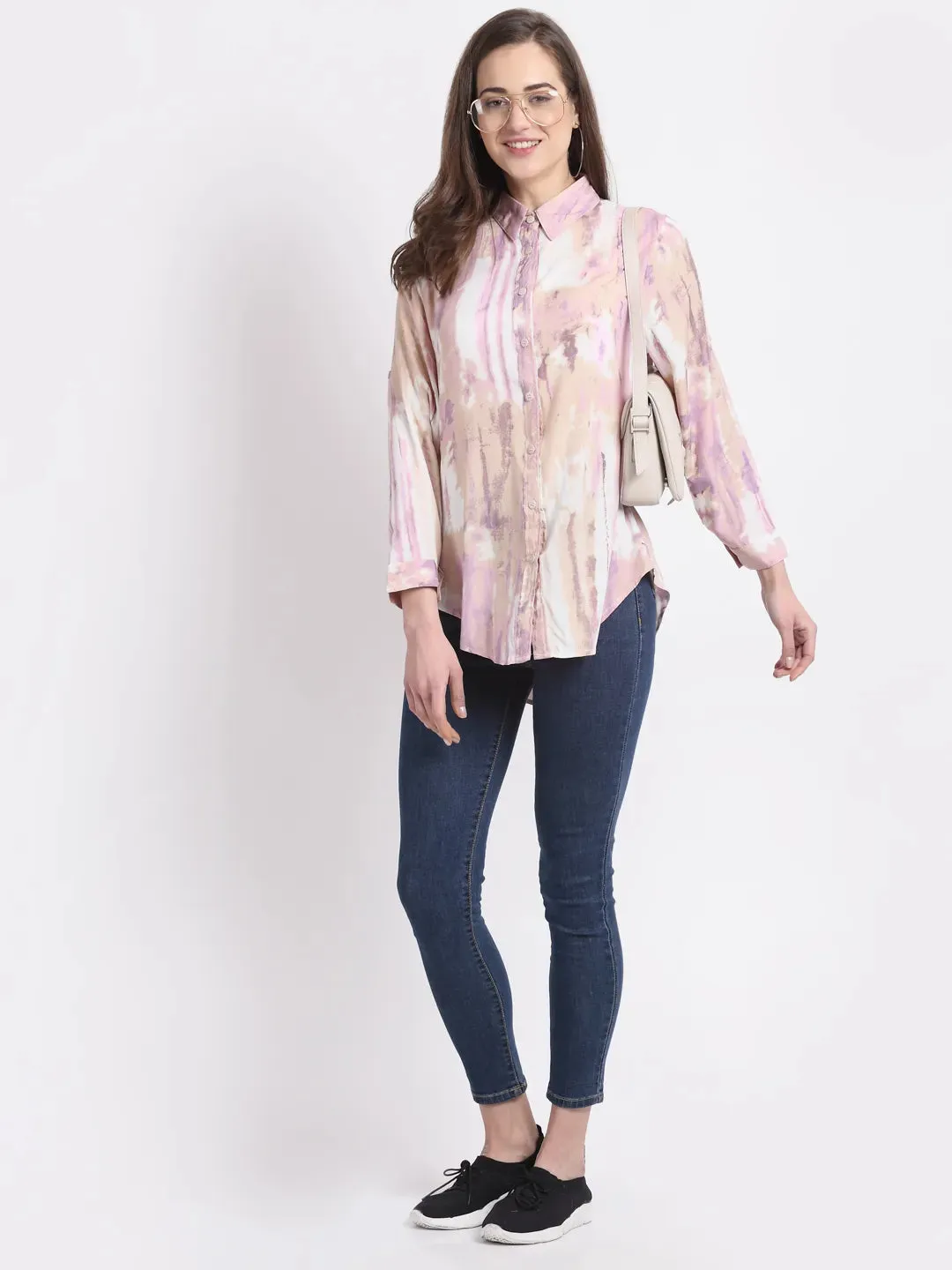 Women Collared Viscose Printed Shirt